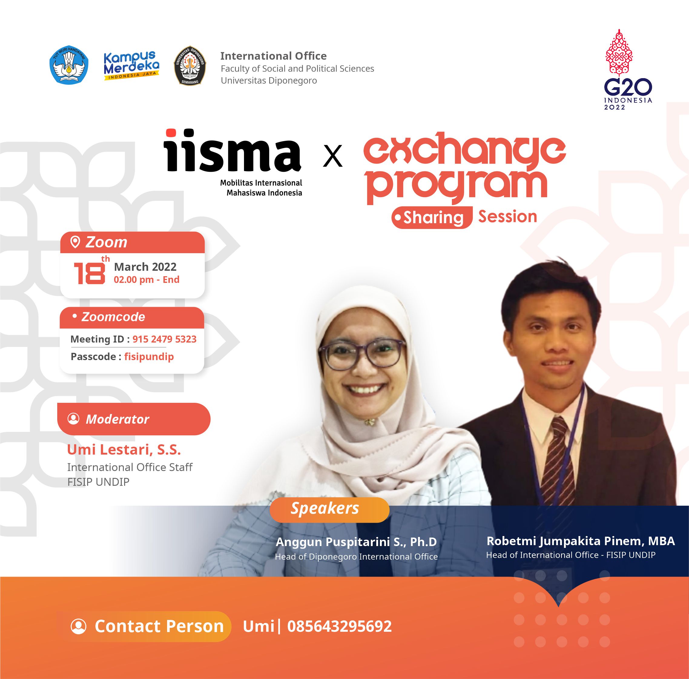 IISMA Exchange Program Sharing Session Fisip Undip