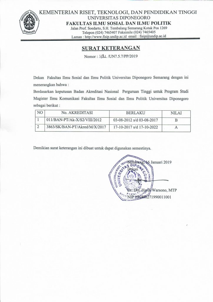 Surat Keterangan Akreditasi Ilmu Gizi Undip Hot Sex P Vrogue Co