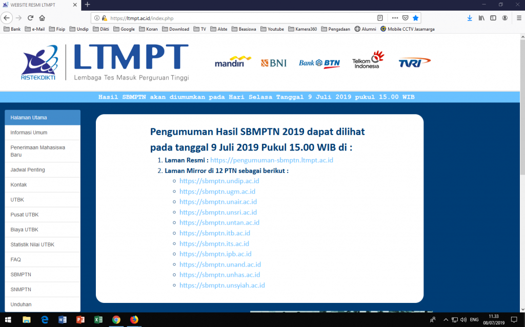 Pengumuman Hasil SBMPTN 2019 - Faculty Of Social And Political Sciences ...