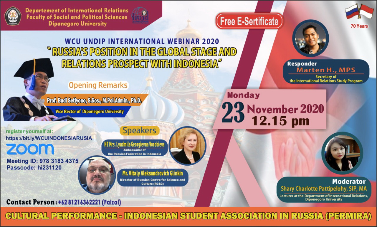 Webinar | Russia’s Position In The Global Stage And Relation Prospect With Indonesia