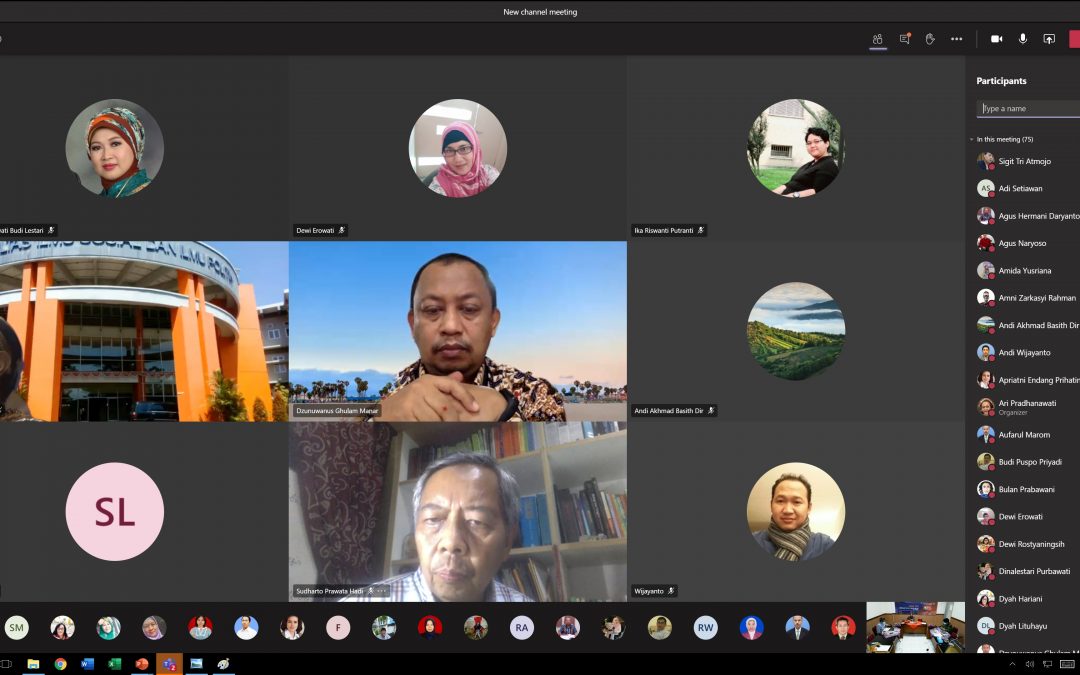 Rapat Kegiatan Program Strategis FISIP UNDIP 2021 Dan Penjelasan Skema Riset Dan Pengabdian 2021 Oleh UP3
