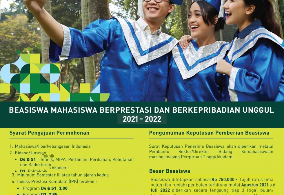 TAWARAN BEASISWA YAYASAN PELAYANAN KASIH A&A RACHMAT TAHUN AKADEMIK 2021/2022