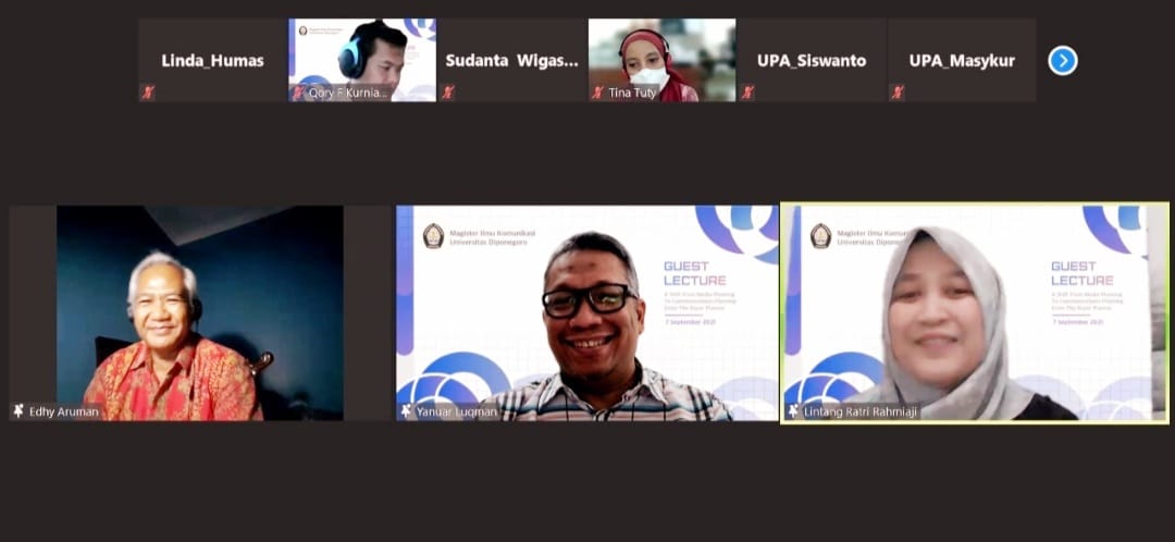 Master of Communication Science Undip Held A National Webinar “A Shift From Media Planning To Communications Planning Enter The Super Planner”