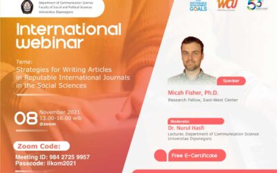 Internasional Webinar “Strategi for Writing Articles in Reputable Internasional Journals in the Social Sciences”