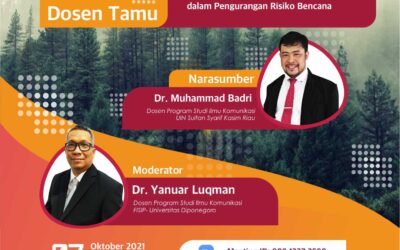 A Guest Lecturer, Contribution of Communication Science in Disaster Risk Reduction