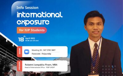 Info Session : International Exposure for IUP Students