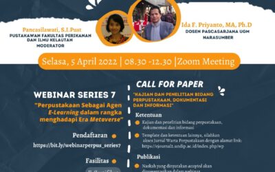 Webinar [Series #7] & Call For Papper – “Library as an E-Learning Agent in Order to Face the Metaverse Era”