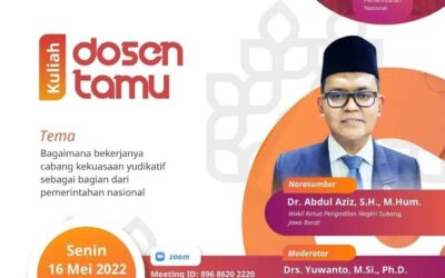 Vice-Chairman of the Subang District Court at FISIP UNDIP Political and Governance Studies Department’s Guest Lecturer