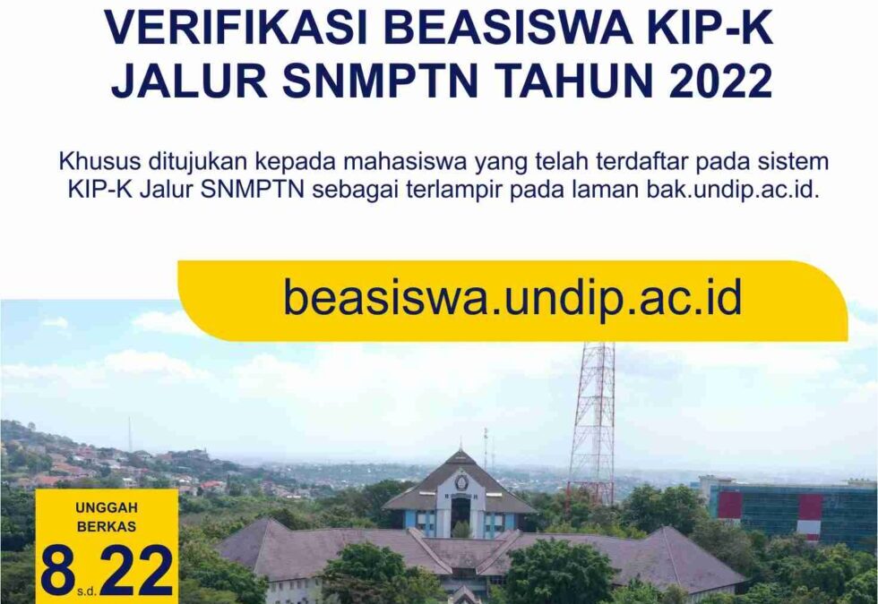 Verifikasi Beasiswa KIP Kuliah Jalur SNMPTN Tahun 2022