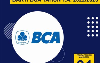 Bakti BCA Scholarship of the 2022-2023 Academic Year