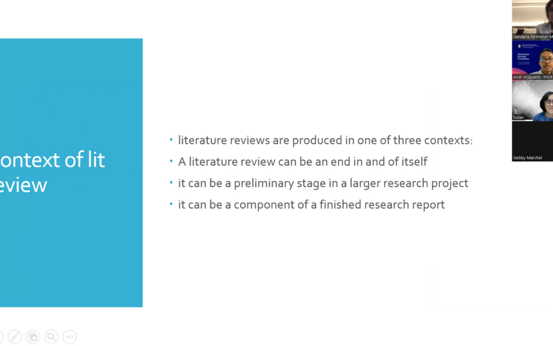 A Research Methods Workshop, Literature Review Methods in Scientific Research