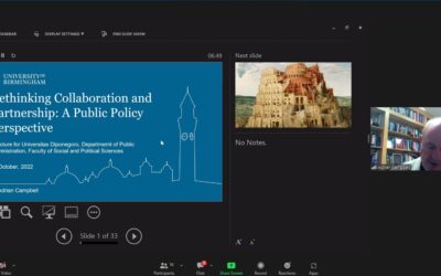 Master of Public Administration to Hold Visiting Lecturer, Rethinking Collaboration and Partnership: A Public Policy Perspective