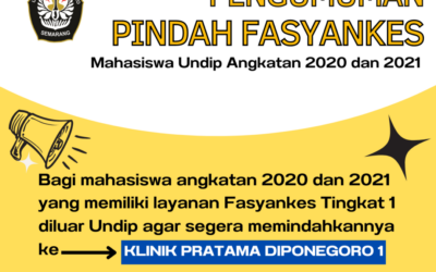 Layanan Perpindahan Fasilitas Layanan Kesehatan Tingkat 1 ke Klinik Pratama Diponegoro 1