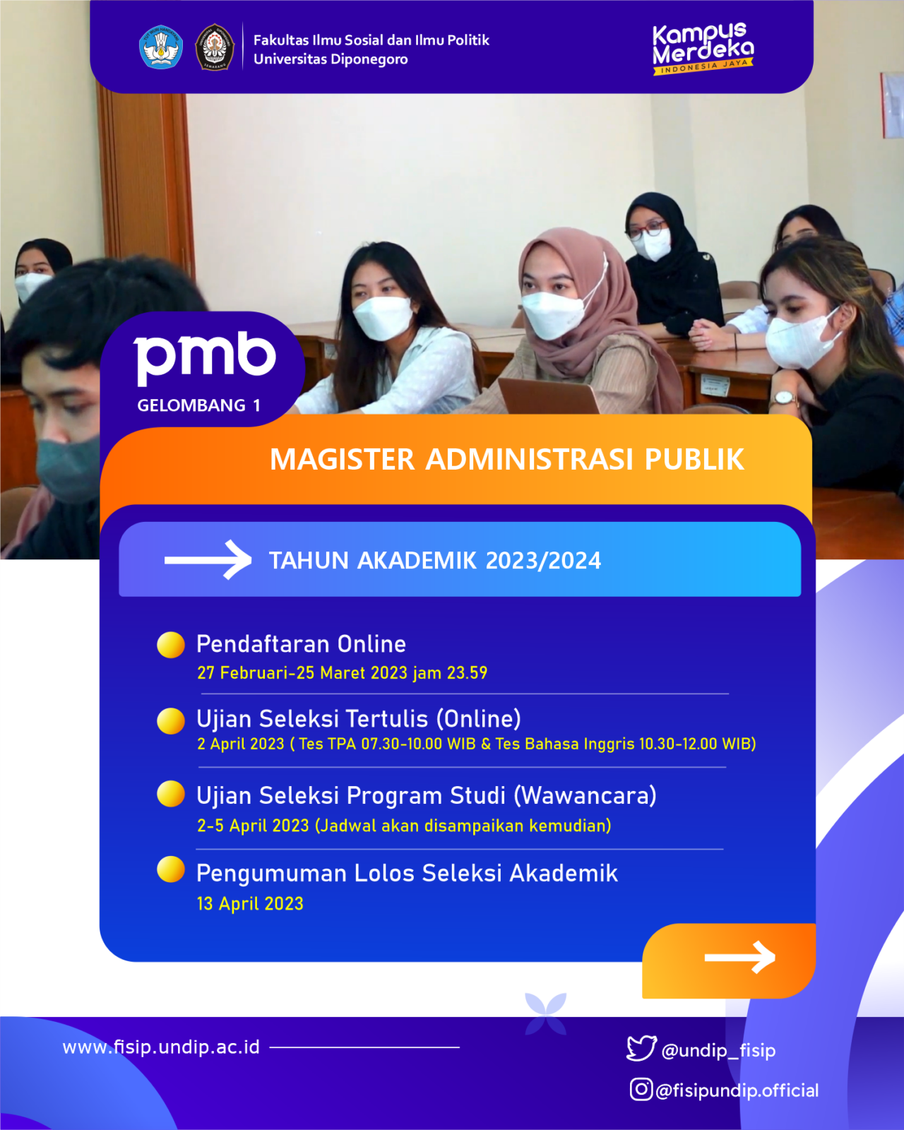 PMB Gelombang 1 - Magister Administrasi Publik FISIP UNDIP - Faculty Of ...