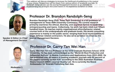 Webinar jointly organised by UCSI Graduate Business School and Emerald East and Southeast Asia