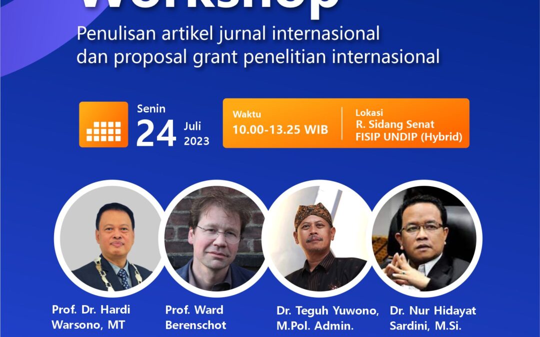 Workshop: Penulisan Artikel Jurnal Internasional dan proposal grant penelitian internasional