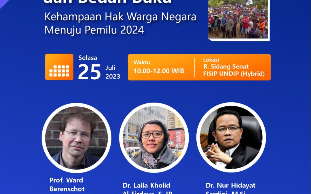 Seminar dan Bedah Buku Kehampaan Hak Warga Negera Menuju Pemilu 2024