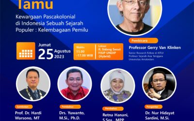 A Guest Lecturer by the Department of Political and Government Studies, Postcolonial Citizenship in Indonesia A Popular History: Electoral Institutions