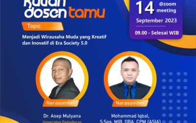 A Guest Lecturer by Department of Business Administration, Becoming a Creative and Innovative Young Entrepreneur in the Era of Society 5.0