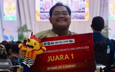 Communication Science Student of UNDIP FISIP Wins First Place in Stand-Up Comedy Competition at KMI Expo XV 2024