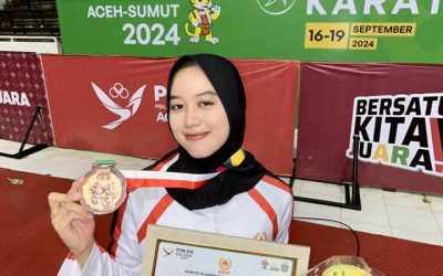 FISIP Undip Student, Fatchiatuz Zahra, Wins Bronze Medal in Team Karate Kata at the XXI National Sports Week (PON)