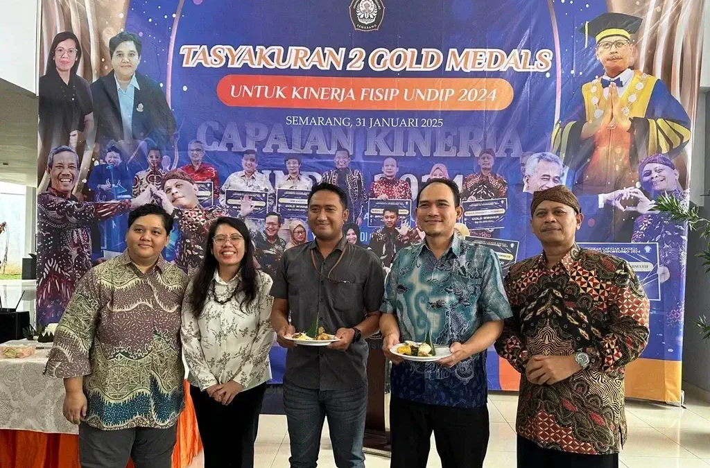 FISIP Undip Holds Tasyakuran for Winning Two Gold Medals at the 2024 Undip Performance Awards