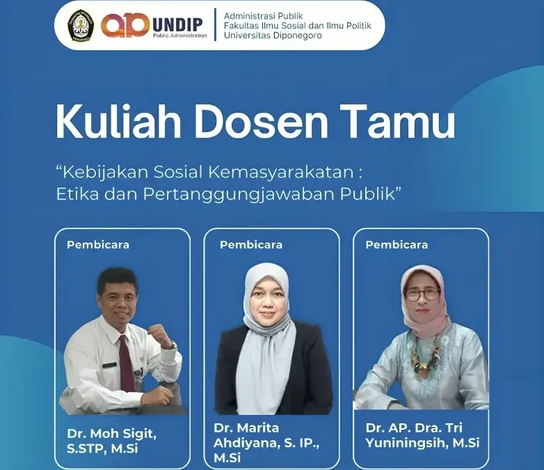 Department of Public Administration at FISIP UNDIP Hosts Guest Lecture on Social Policy