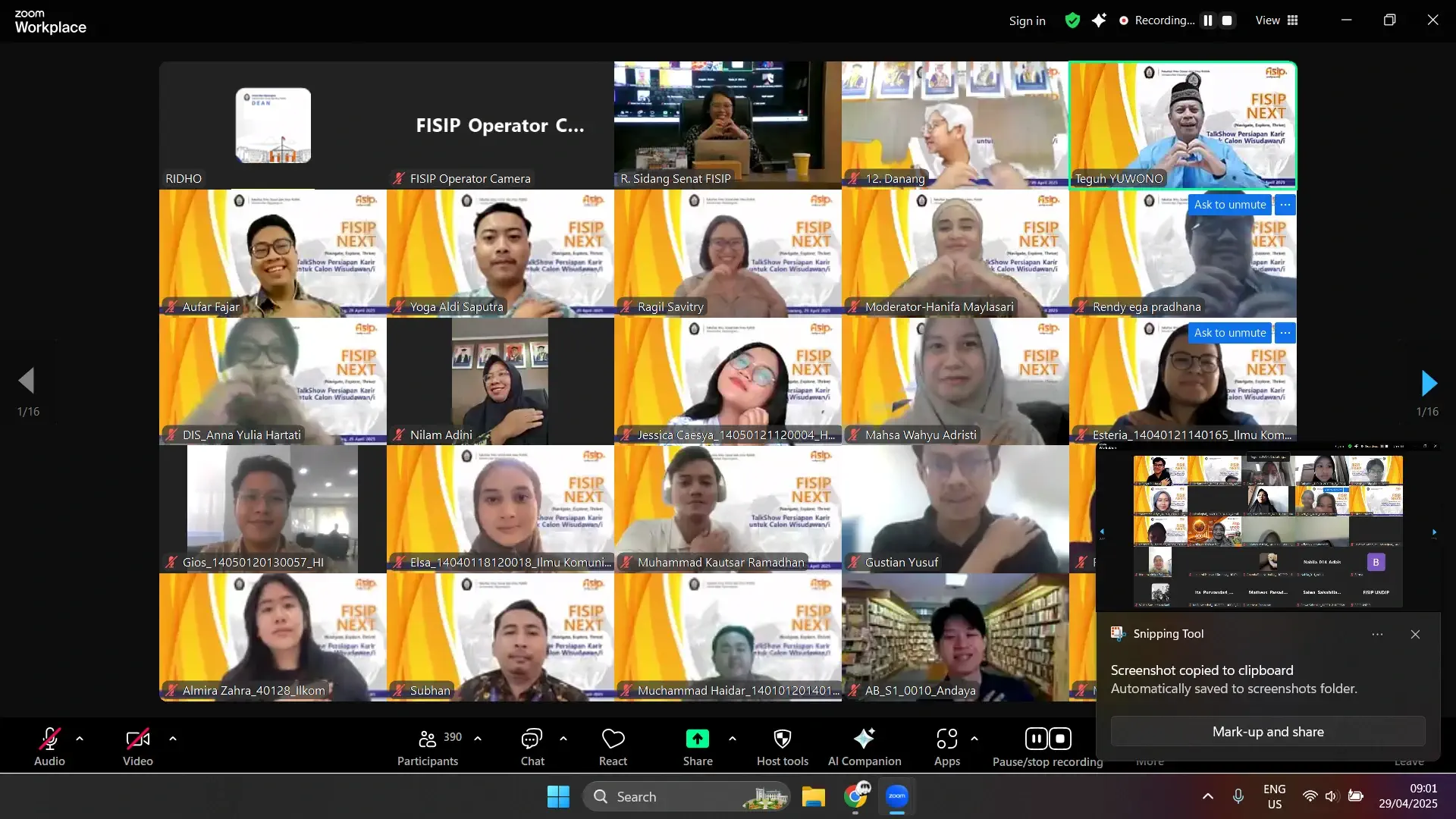 FISIP NEXT 2025 Bekali Calon Wisudawan dengan Kesiapan Karir dan Strategi Memasuki Dunia Profesional 2