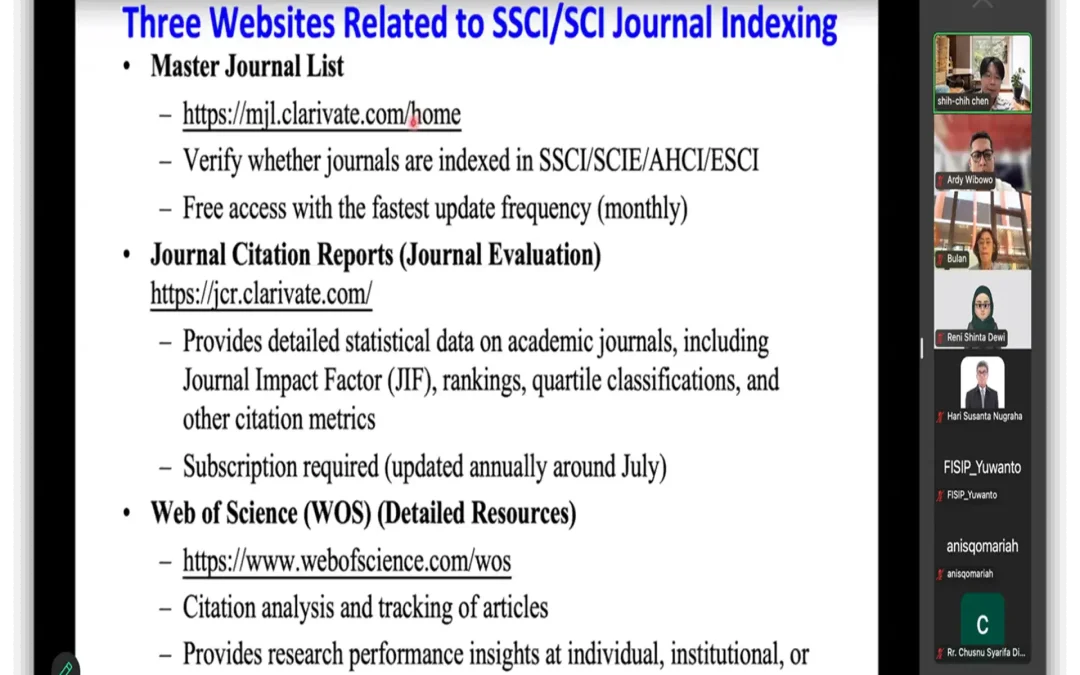 FISIP UNDIP Hadirkan Visiting Professor dari Taiwan, Bahas Strategi Menulis hingga Etika AI
