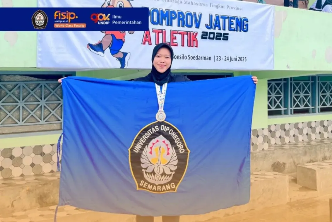 Mahasiswi FISIP Undip Raih Juara 1 Tolak Peluru pada POM Provinsi 2025
