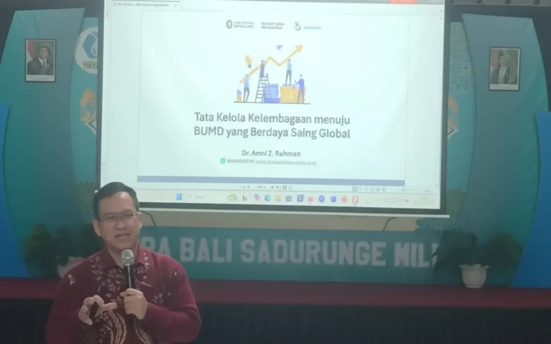 Pakar Governansi Publik FISIP Undip Ungkap Resep Jitu Tata Kelola BUMD Berdaya Saing Global