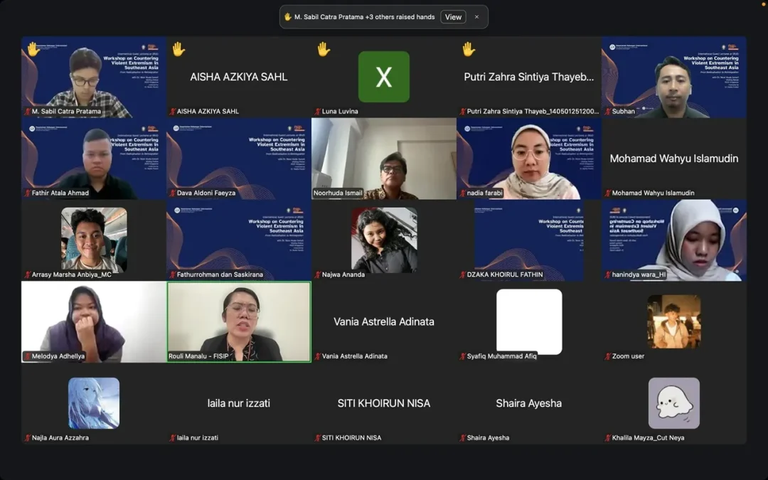 Program Studi Hubungan Internasional UNDIP Gelar Visiting Lecturer Workshop on Countering Violent Extremism in Southeast Asia: From Radicalisation to Reintegration
