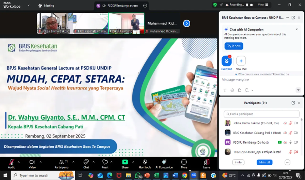 BPJS Kesehatan Cabang Pati Hadir di Kuliah Umum 1