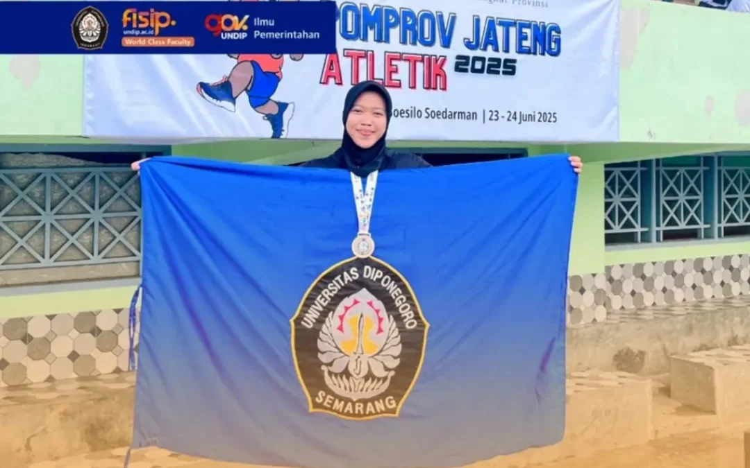 Mahasiswi FISIP Undip Raih Juara 1 Tolak Peluru pada POM Provinsi 2025