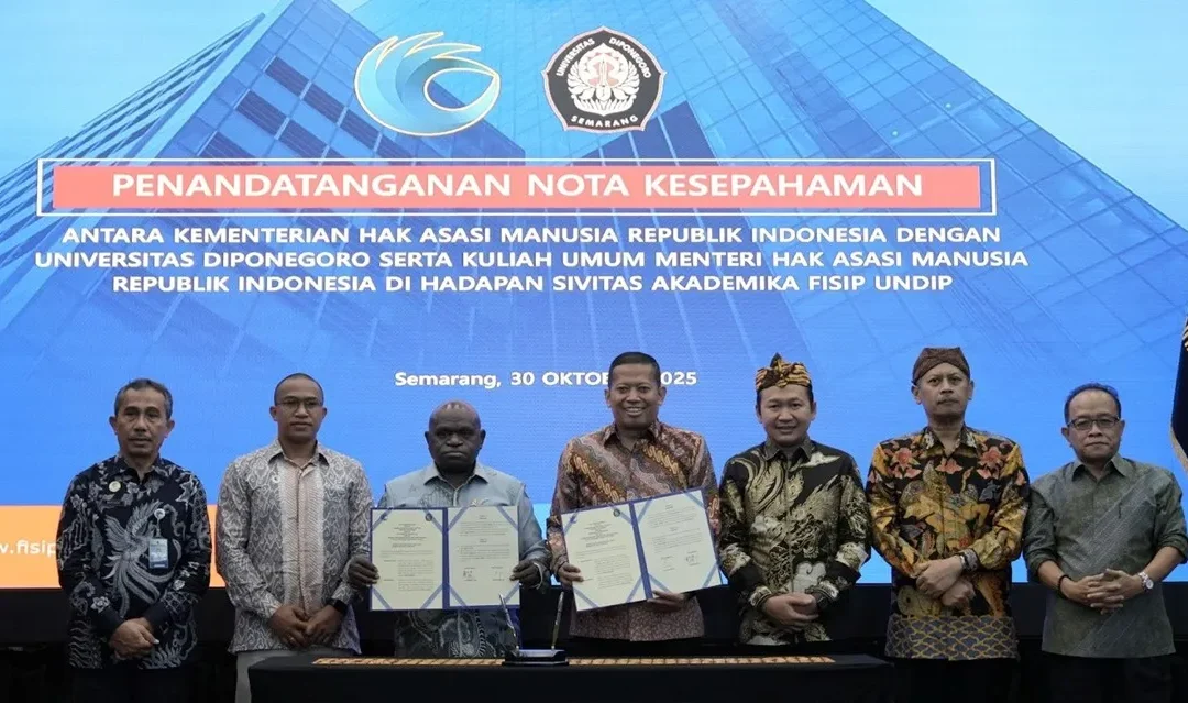Forging Synergy: Indonesia’s Ministry of Human Rights and Universitas Diponegoro to Sign Memorandum of Understanding – Minister of Human Rights Natalius Pigai Delivers Public Lecture at FISIP Undip