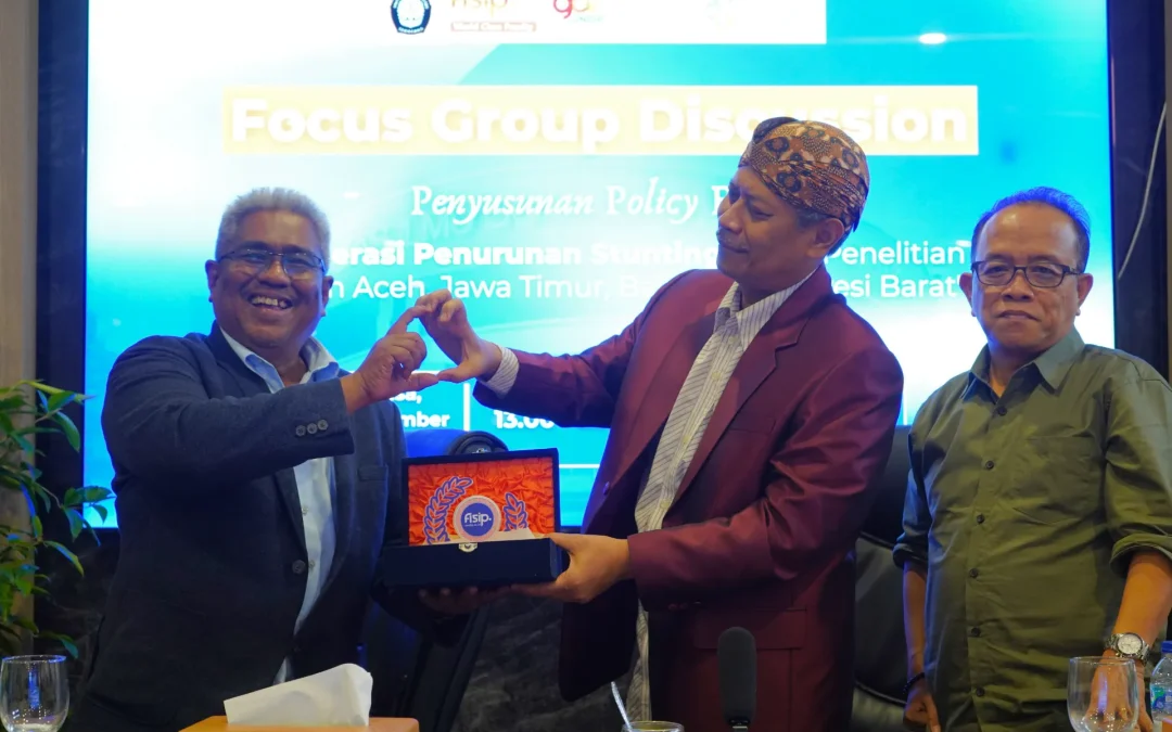 Department Politic and Government Sciences Faculty of Social and Political Sciences (FISIP) Undip and the Ministry of Education and Culture / BKKBN RI held FGD: Discussing Data Governance and Multi-Sector Collaboration as Keys to Accelerating Stunting Reduction