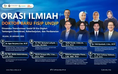 Kicking Off the 57th Anniversary: FISIP Undip Hosts Scientific Oration by New Doctorate Faculty
