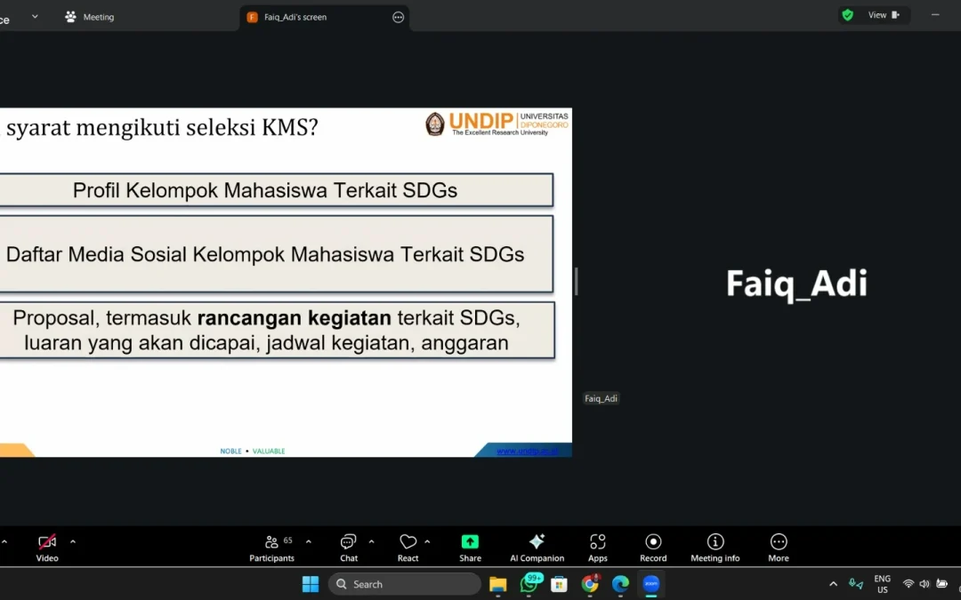 Buka Peluang Global, FISIP Undip Sosialisasi 6 Program Internasional yang Bisa Diikuti Mahasiswa